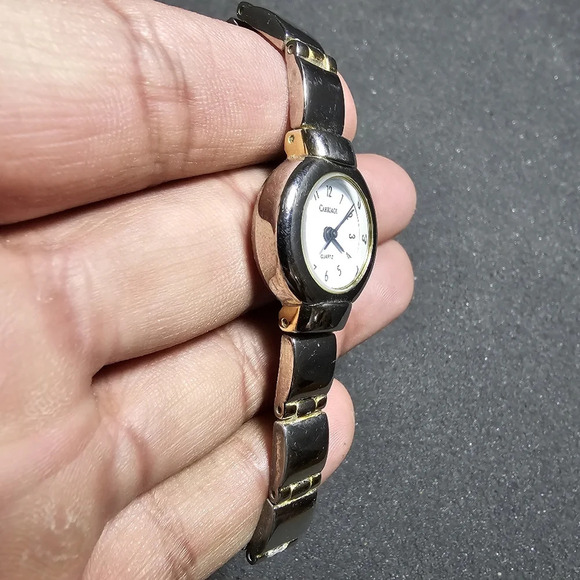 Carriage Ladies Quartz Fashion Watch Silver / Gold Tone Working shows signs of w - Picture 5 of 9
